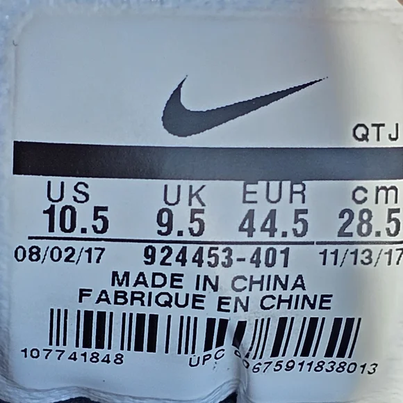 Nike Air Vapormax Plus Obsidian/Obsidian-Photo Blue (924453 401) Size 11 - Picture 9 of 9